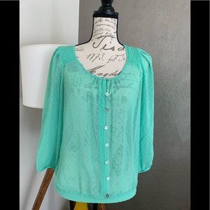 5 for $25 Green blouse limited size S